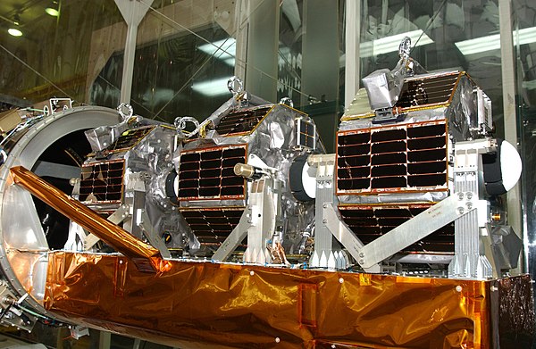 Three microsatellites of Space Technology 5