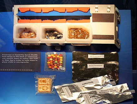 Food tray used aboard the Space Shuttles