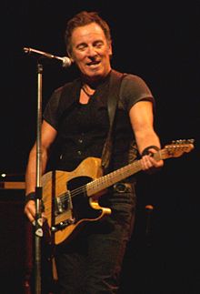 Springsteen in 2009; Working on a Dream Tour in Valladolid, Spain