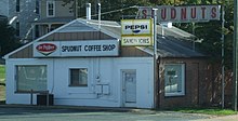 Spudnuts Coffee Shop, in Charlottesville, Virginia, which closed in 2016 Spudnut coffee shops (cropped).jpg