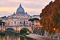 St. Peter's Basilica & St. Angelo Bridge, Rome (39693418321).jpg