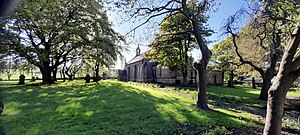 St. Thomas's Church, Harelaw, on the B6168 road to Catchgate. St Thomas's Church Harelaw.jpg