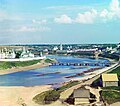 Staritsa, Tver Oblast, on the Volga River, early color photograph by Sergei Prokudin-Gorskii