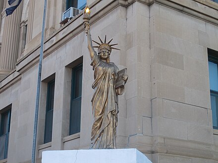 Statue of Liberty replica at the Las Animas Courthouse in Trinidad