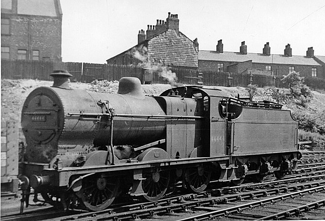 44444 shunting just south of the station in 1950