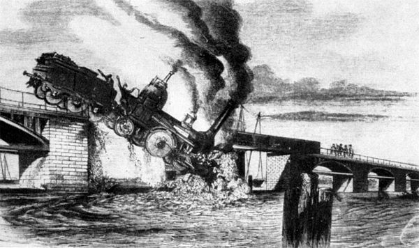 Crash of the locomotive Jupiter into the Havel, 1856