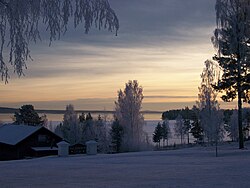 Západ slunce nad Orsasjön