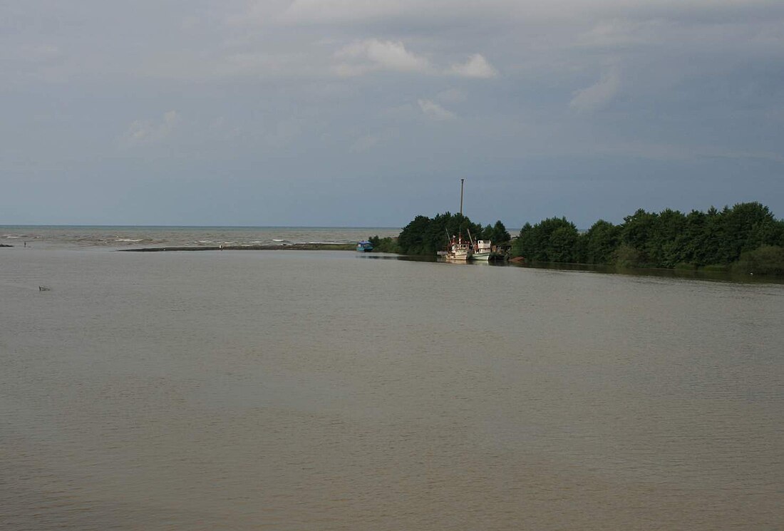 File:Supsa River & its confluence into the Black Sea, Guria, Georgia.jpg