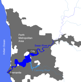 Map of the lower reaches