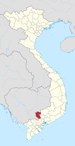 Location of Tây Ninh within Vietnam