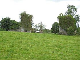 Ruinerne af slottet, på stedet for det tidligere kommanderi
