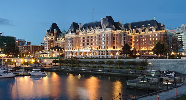 Victoria's Inner Harbour is located west of the hotel, on the other side of Government Street.