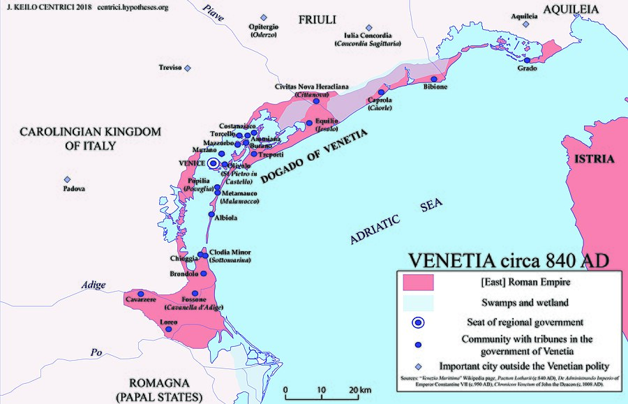 The Venetia c 840 AD