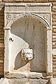 The grave stele of Apollonius reshaped into a fountain at Petraki Monastery, date (?). Athens.