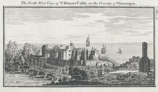 The north west view of St. Donats castle, in the county of Glamorgan