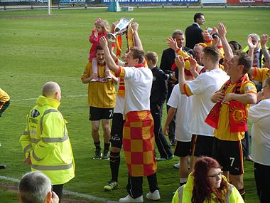 Thistle win the 2012-13 Scottish First Division. Thistle crowned champs.jpg