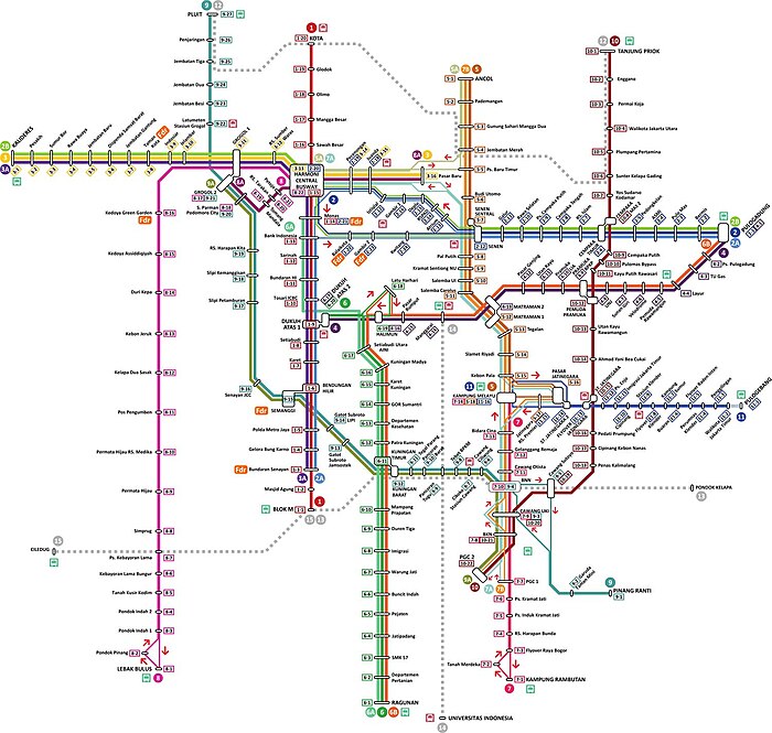 This is Transjakarta route schematic per 2012