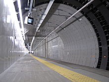 Tunnel boring machine case left in the tunnel and used as part of the support structure Tunnnel boring machine case.JPG