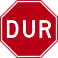 Turkish stop sign