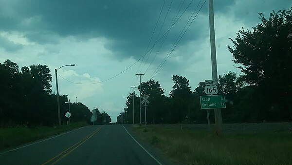 U.S. Route 165 at its northern terminus in North Little Rock, Ark.