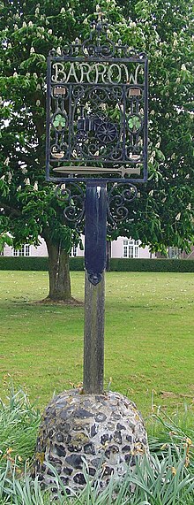 Village sign in Barrow UK Barrow (Suffolk).jpg