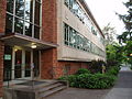 View of the west side of Allen Hall, on the University of Oregon campus in Eugene, Oregon.
