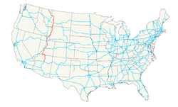 Karte des U.S. Highways 89