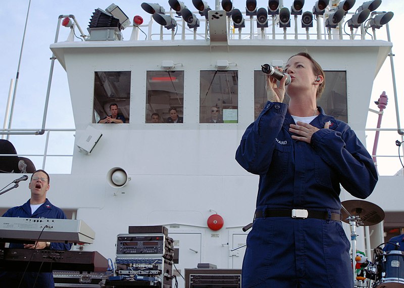 File:US Navy 070617-N-4238B-033 Musician 3rd Class Rachel Lucterhand and keyboard player Musician 1st Class Michael Wells, members of the Navy Showband aboard the Military Sealift Command (MSC) hospital ship USNS Comfort (T-AH 20).jpg