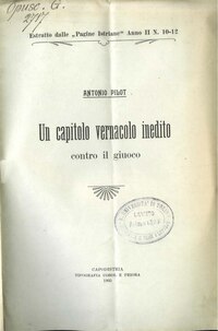 Miniatyrbild för Fil:Un capitolo vernacolo inedito contro il giuoco.pdf