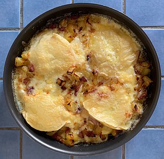 <span class="mw-page-title-main">Tartiflette</span> French baked potato dish