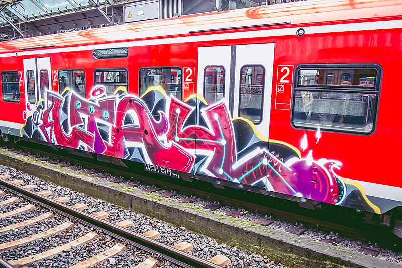 File:Utah MUL graffiti tag on Cologne train.jpg