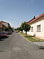 Čeština: Ulice Víta Nejedlého ve Slaném. Česká republika.