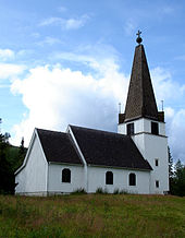 Foto af Viktoriakyrkan kirke bygget inde i reservatet.