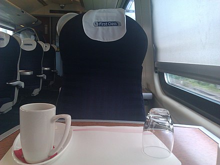 1st-class interior of Class 221 Super Voyager