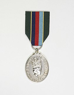 Volunteer Reserves Service Medal Medal in the British Armed Forces