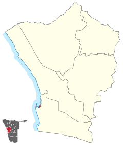 Karte Walvis Bay in Namibia