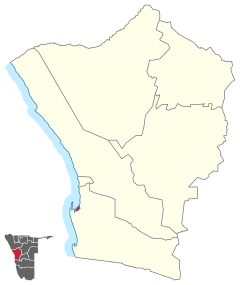 Karte Walvis Bay-Stadt in Namibia