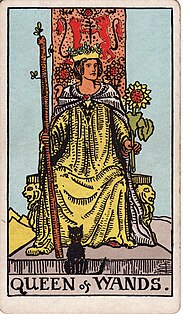 Queen of Wands Playing card