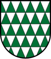 Blason des armoiries d'Ehrwaldau (trianglé d'argent et de sinople).