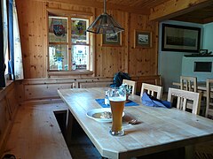 Gastraum der Warnsdorfer Hütte