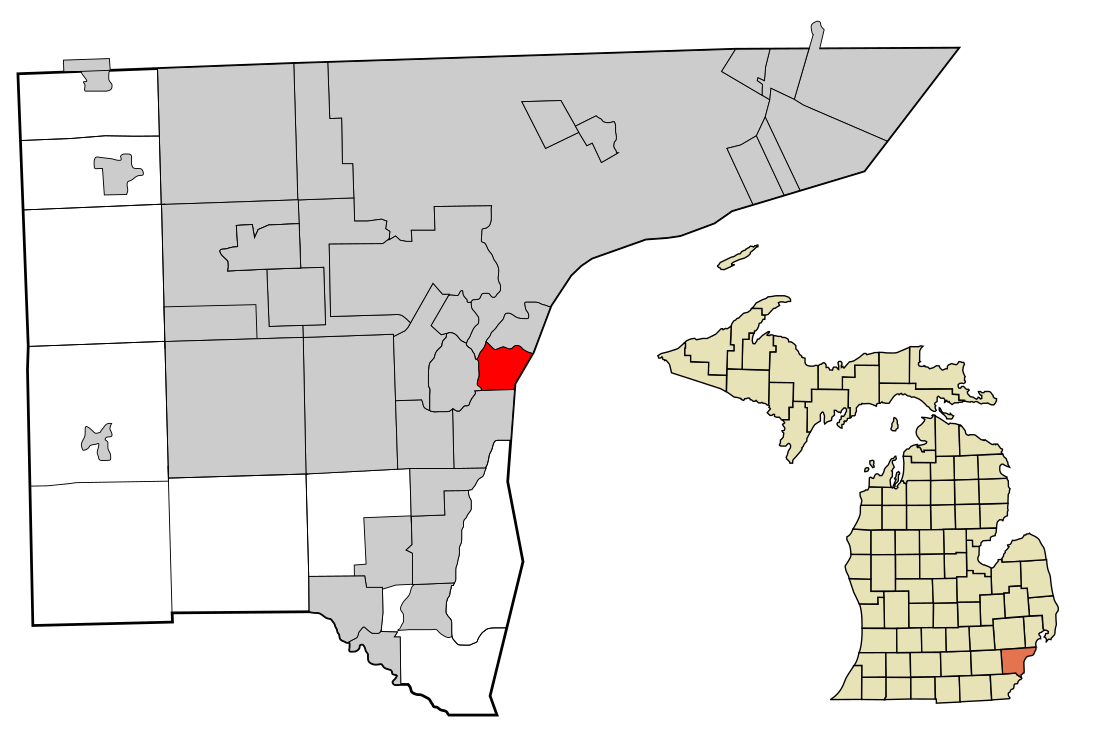 File:Wayne County Michigan Incorporated and Unincorporated areas Ecorse highlighted.svg