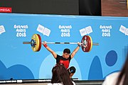 Deutsch: Gewichtheben bei den Olympischen Jugendspielen 2018; Tag 2, 10. Oktober 2018; Jungen 62 kg English: Weightlifting at the 2018 Summer Youth Olympics at 8 October 2018 – Boys' 62 kg