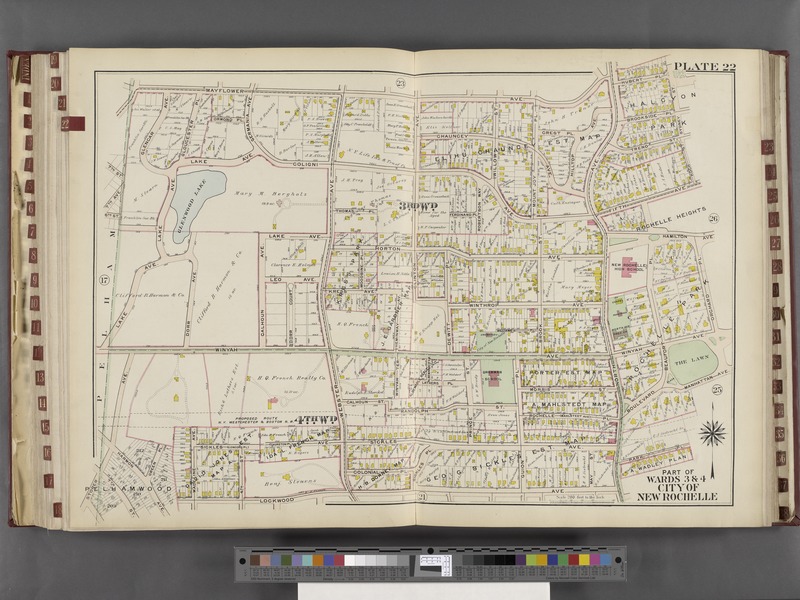 File:Westchester, V. 1, Double Page Plate No. 22 (Map bounded by Mayflower Ave., Orchard Pl., Lockwood Ave., Pelham) NYPL2055669.tiff