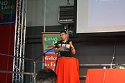 University education by Filip Maljkovic at Wikimania 2016 in Esino Lario.