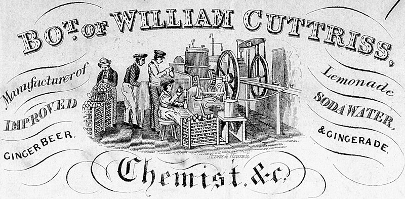 File:William Cuttriss Ginger beer ad in 1849 - Medical bills. Wellcome L0027558 (cropped).jpg