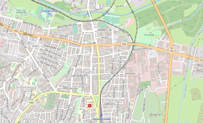 Pozíciós térkép Zalaegerszeg belváros