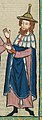 Maestro del Codex Manesse,[87]​ Süßkind, [poeta] judío de Trimberg, Codex Manesse, 1305-40, det. fol. 355r. Biblioteca de la Universidad, Heidelberg.