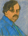 Self-portrait in Blue Clothes (1914)