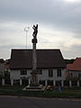 Čeština: Sloup se sochou sv. Šebestiána, Šatov This is a photo of a cultural monument of the Czech Republic, number: 15987/7-6775. Památkový katalog  · MIS  · hledat obrázky  · hledat seznamy  · Wikidata