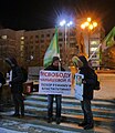 Пикетчик с плакатом за освобождение Лилии Чанышевой